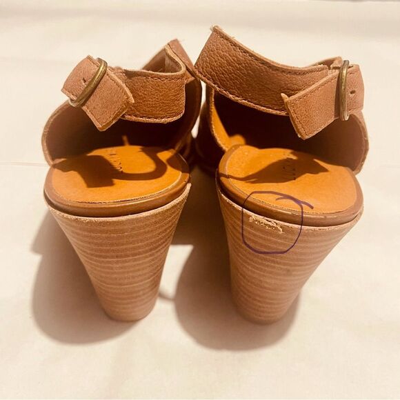 lucky brand shoes Brown leader Block heel Open Back Western Inspired Women’s 10 - Picture 9 of 9